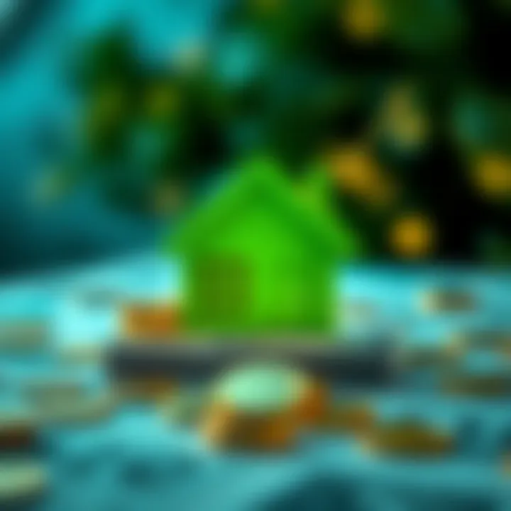 Financial Growth Analysis Illustration of financial growth with a house icon