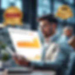 An entrepreneur analyzing market trends