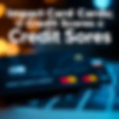 Visual representation of credit score impact with cards