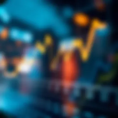 A chart illustrating currency exchange rates fluctuating over time