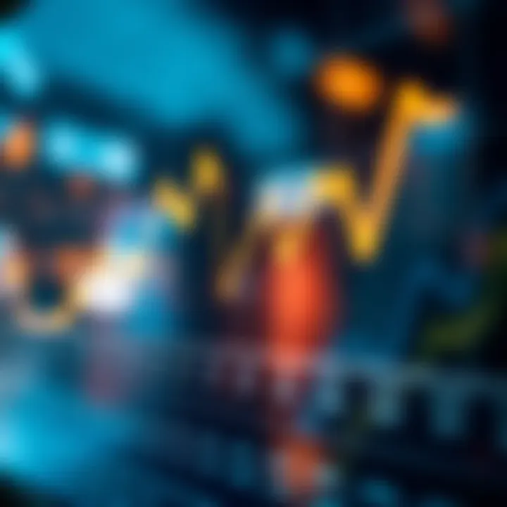 A chart illustrating currency exchange rates fluctuating over time