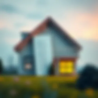 A conceptual illustration of a house with a financial checklist