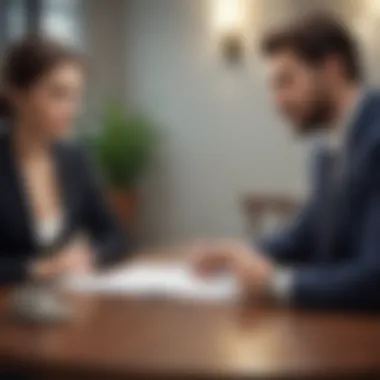 A couple discussing financial plans together at a table