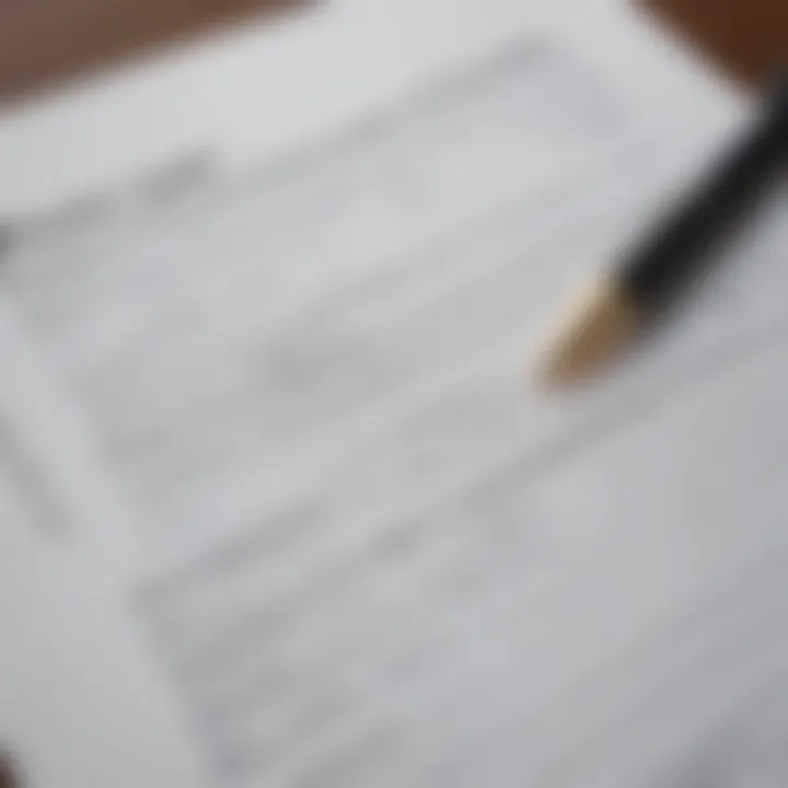 A close-up of a boat loan application form with a pen resting on it