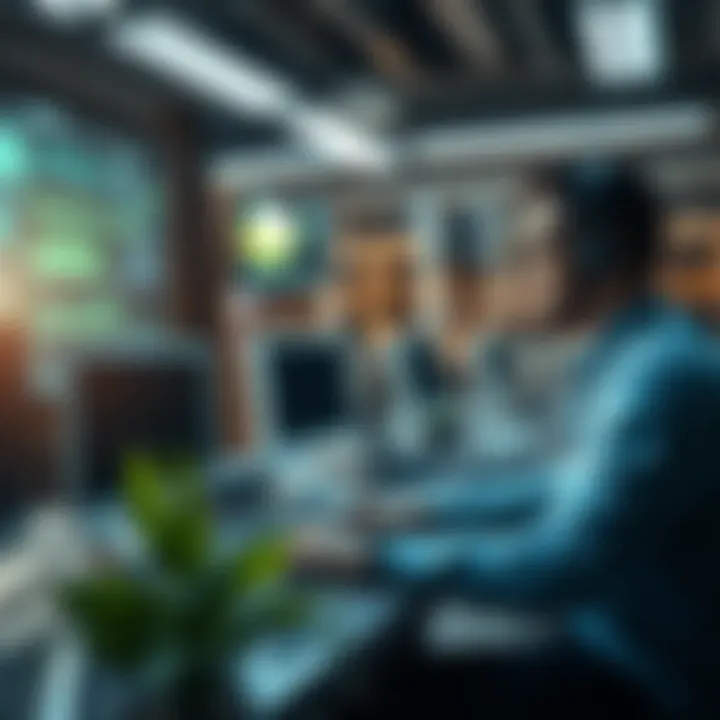 A modern workspace illustrating emerging job technologies