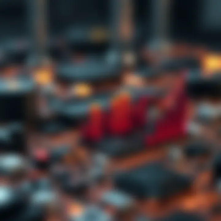 Graph illustrating market trends in the semiconductor sector