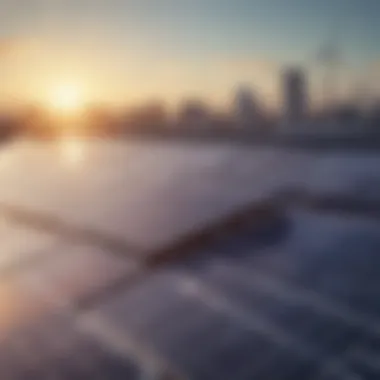 Solar panels on a rooftop