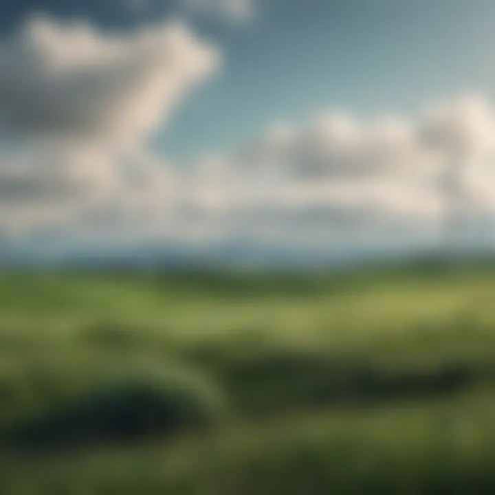 Wind turbines in a vast green field