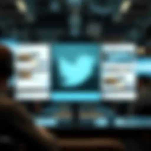 A visual representation of Twitter's advertising model showcasing various ad formats.