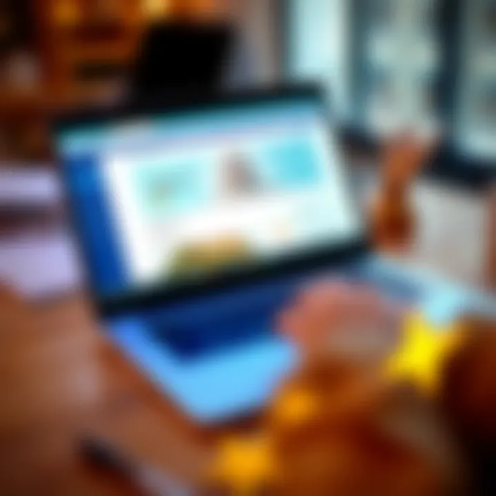 An open laptop displaying a government tax website