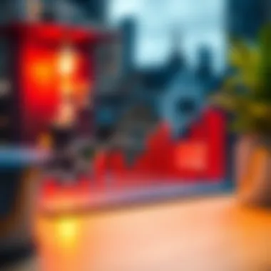 Graph showing market trends in real estate investment