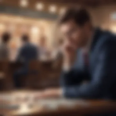 Contemplating Lottery Choices A contemplative individual considering lottery options