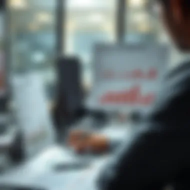 Analyzing Financial Strategies for Tax Optimization A person reviewing financial charts and tax regulations.