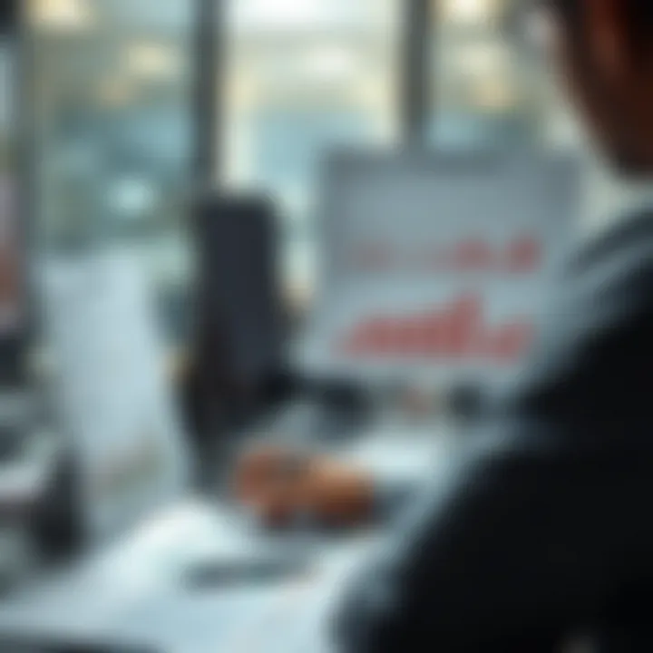 Analyzing Financial Strategies for Tax Optimization A person reviewing financial charts and tax regulations.