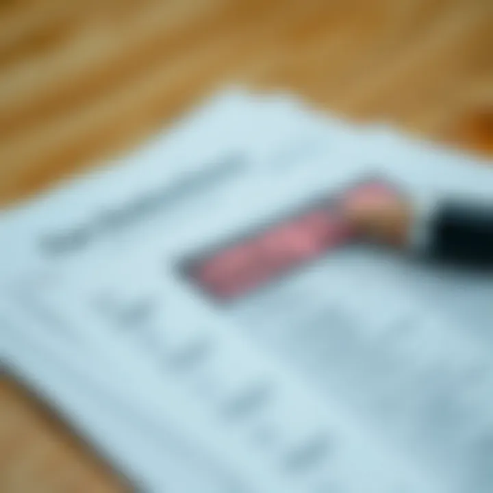 Highlighting Tax Deductions on Forms A close-up of a tax form with deductions highlighted.