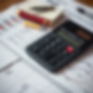 A calculator and financial documents representing tax planning.