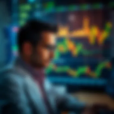 Utilizing Analytical Tools for Investment An investor contemplating market data with advanced analytical tools