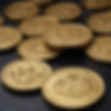 An ancient gold coin set against a dark background, symbolizing historical investment.