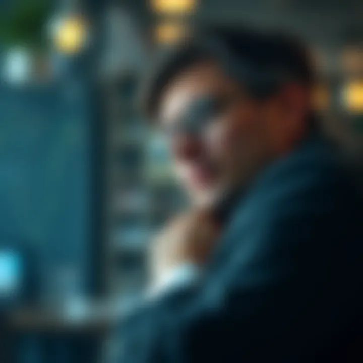 A thoughtful individual contemplating lending decisions