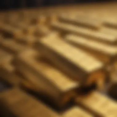 Historical gold bars reflecting ancient trade