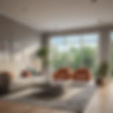 An interior shot showcasing home staging and decor.