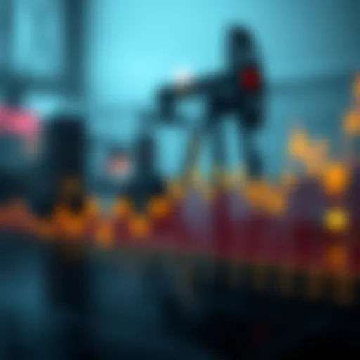 Graph illustrating oil price fluctuations over time