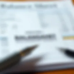 Detailed balance sheet layout