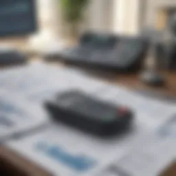 A sophisticated office setting with financial documents spread across a desk, illustrating the analytical aspects of a controller's role.