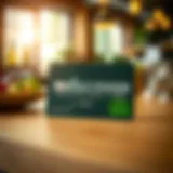 Whole Foods Visa Credit Card Elegance A sleek Whole Foods Visa Credit Card displayed on a wooden table